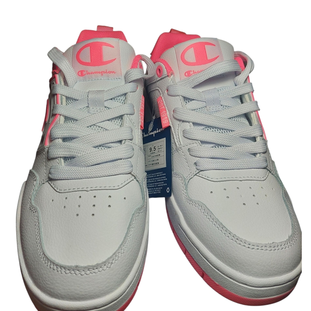 Champion Women's Pink and White Sneakers Size: 9.5 NEW - Picture 3 of 9